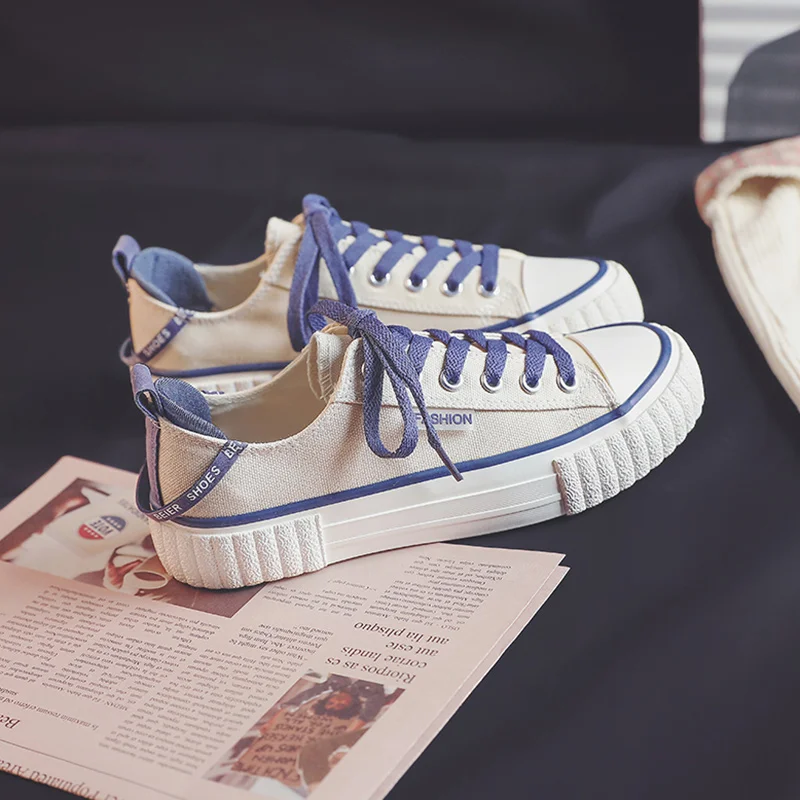 

Fashion Woman Shoes Spring Summer New Fashion Women's Shoes Casual Flats Canvas Shoes Female Breathable Sneakers Girl Style