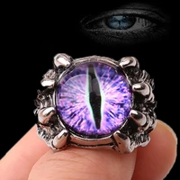 demon eye ring open adjustable domineering rings men punk hip hop finger rings jewelry gift opening for most size fingers