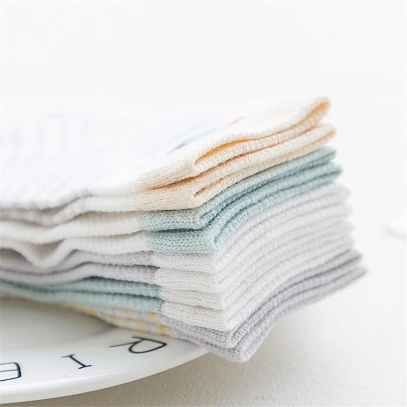 5 пары/компл. детские носки летние хлопковые бесшовные для мальчиков вязаные