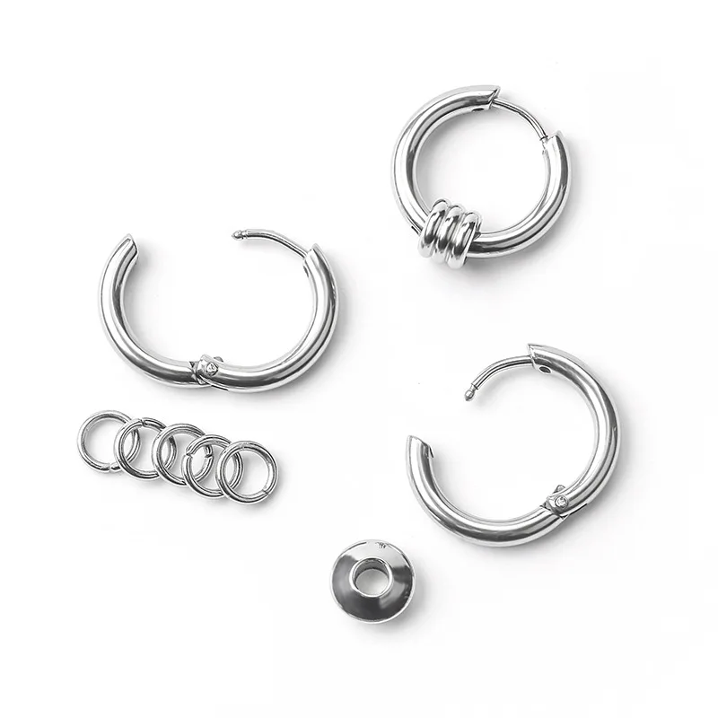 1 шт. серьги кольца из нержавеющей стали для носа губ ушей кольцо мужчин и женщин