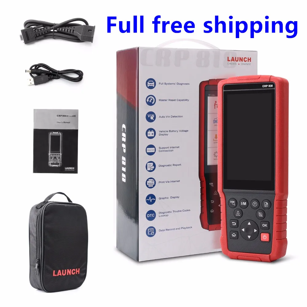 

Launch CRP 808 CRP808 Full System OBD2 Diagnostic Tool for European Cars America car and Asian Cars Multi-languages