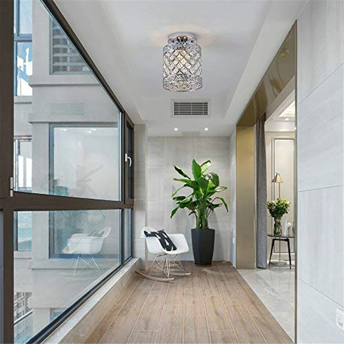 $23.70 Modern crystal ceiling lamps bulb led lamps Living room dining room Golden ceiling lights led lustre ceiling lamps