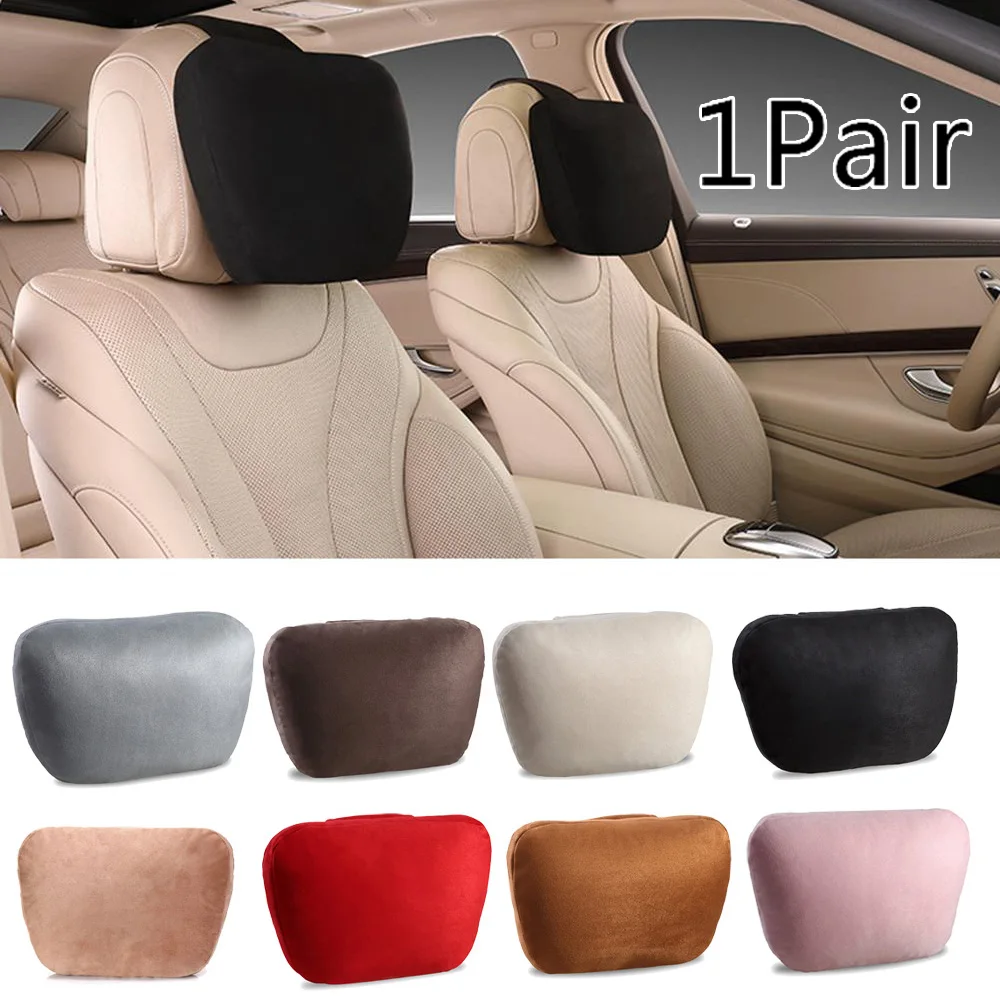 

Car Headrest Ultra Soft Pillow Suede Fabric Comfortable Neck Pillow Seat Cushions Universal For Mercedes S-Class Neck Pillow