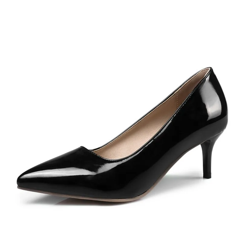 Женские туфли на высоком каблуке Zapatos Mujer Tacon Bajo Туфли-лодочки с острым носком