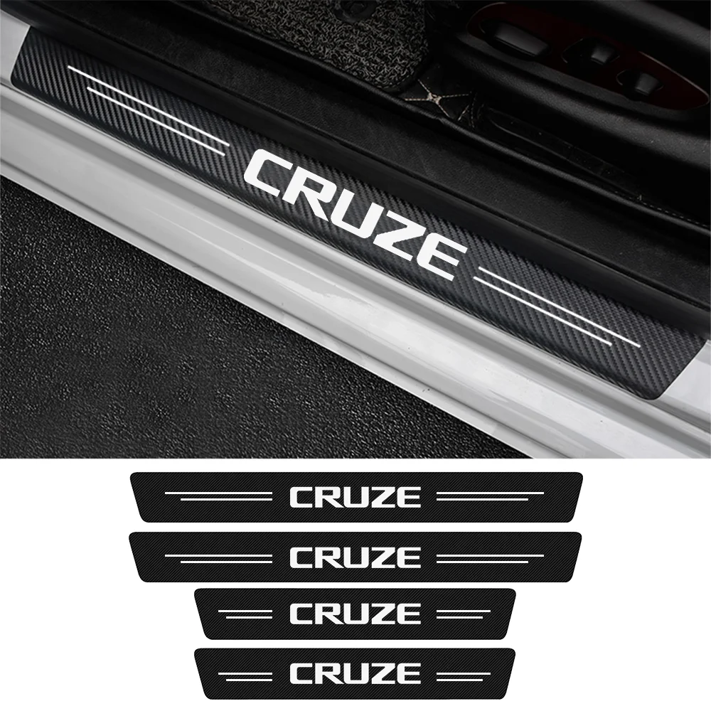 

4Pcs For Chevrolet Cruze 2010 2011 2012 2013 2014 2015 2016 2017 2018 2019 2020 2021 Car Door Threshold Sticker Accessories Auto