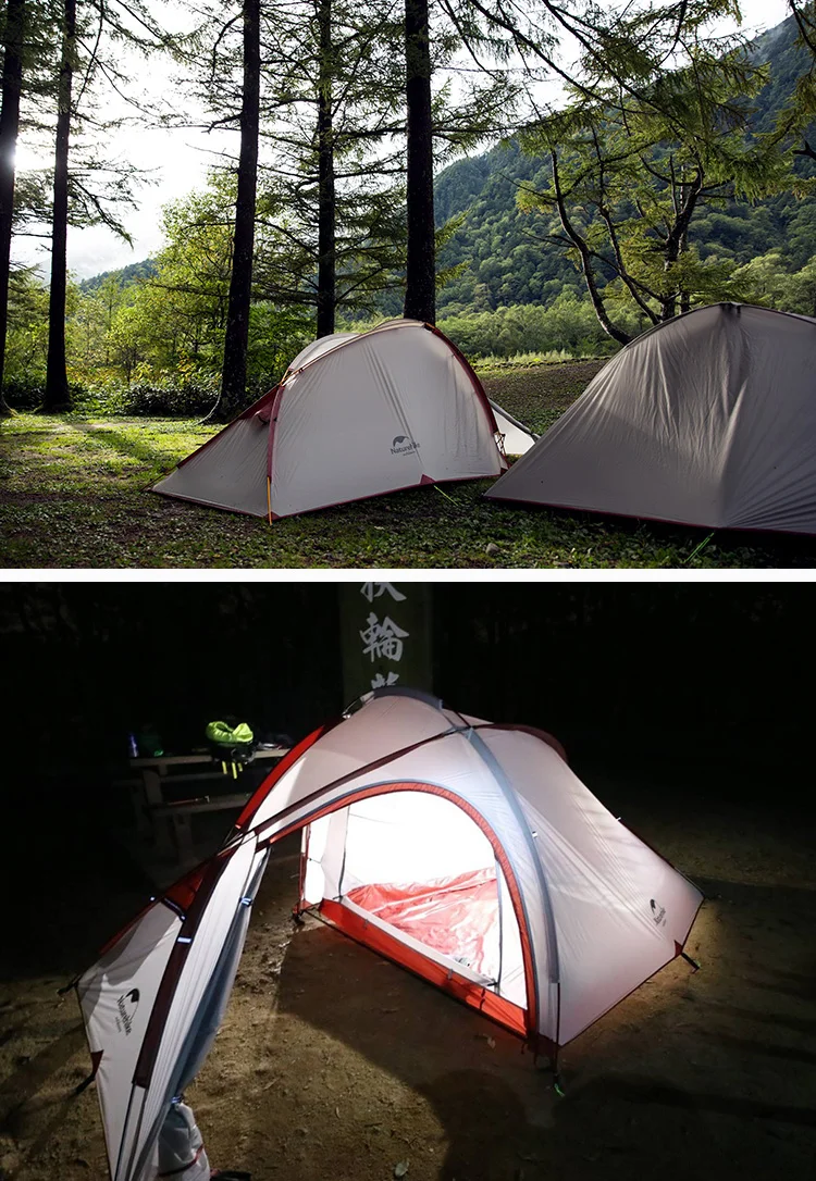 Naturehike Hiby серии 20 силиконовые 3 человека палатки непромокаемые Сверхлегкий Открытый Кемпинг семья Туризм туристическая палатка с бесплатным ковриком
