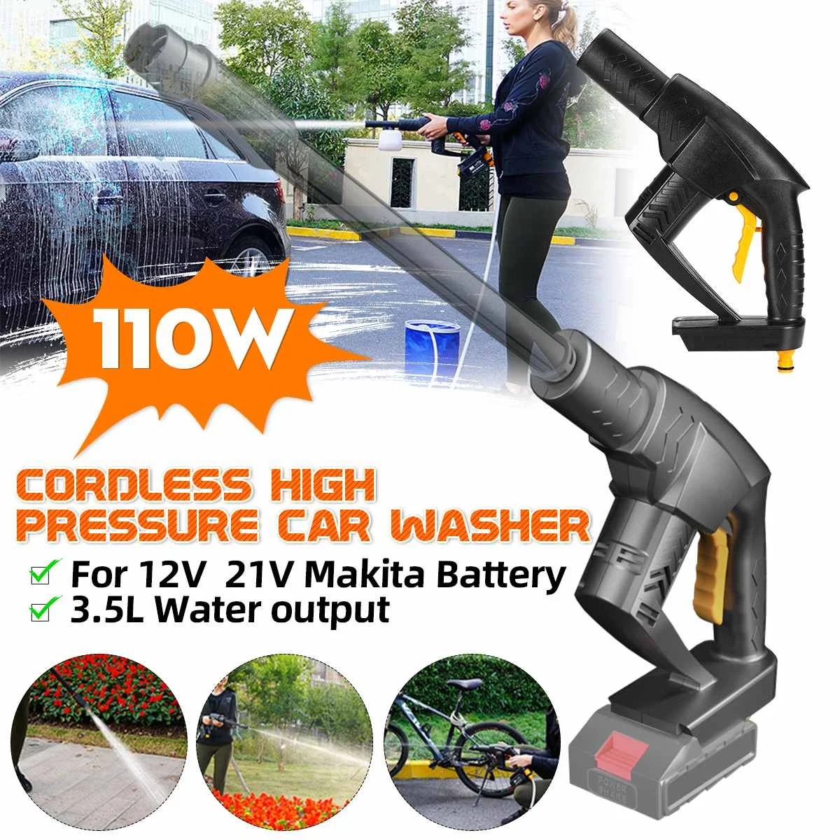 Pаспродажа Сменный пистолет-распылитель воды высокого давления 3 МПА профессиональные электрические портативные мойки высокого давления пистолет-ра...