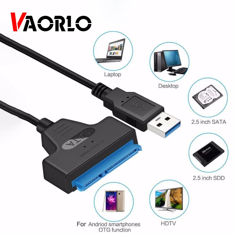 

USB SATA 3 Cable Sata To USB 3.0 Adapter UP To 6 Gbps Support 2.5Inch External SSD HDD Hard Drive 22 Pin Sata III A25