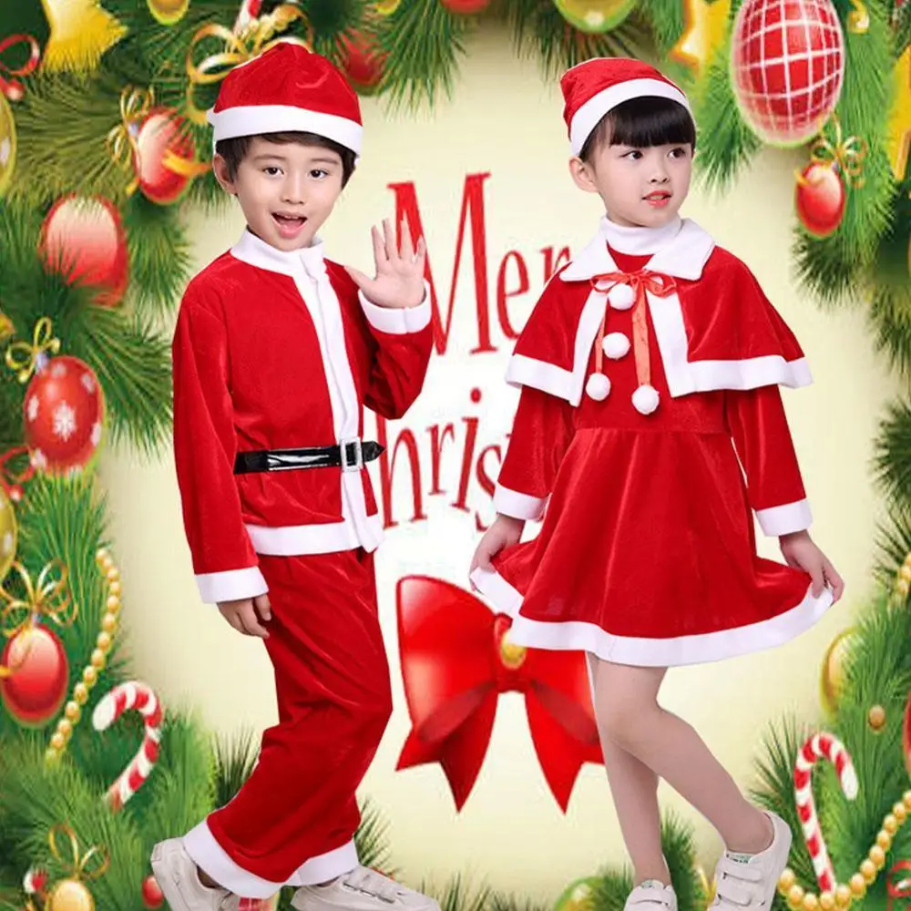 

Baby Boy/Girl Christmas Santa Claus Father Christmas Suit Dress Toddler Girl Costume Clothing New Set Children's Kids Suit H7C4