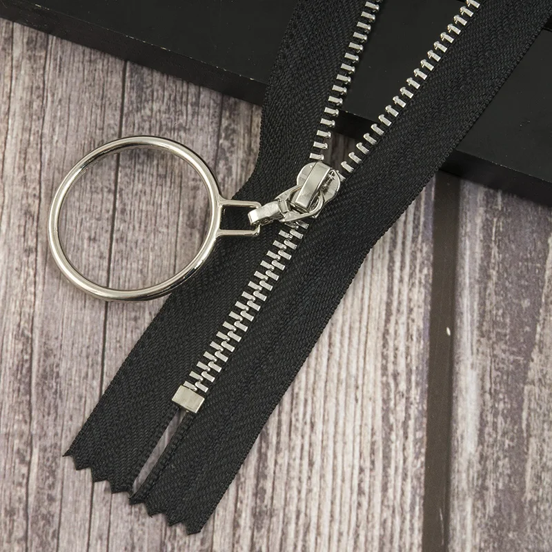 blacksilver 2/5 шт Meetee автоматический замок 3# Металлические молнии 20 см закрытые молнии для шитья сумки, юбка DIY аксессуары для одежды ZA152 - Цвет: blacksilver