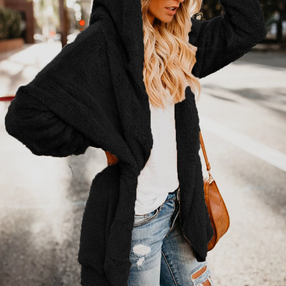 Зимняя и осенняя женская теплая плюшевая стеганая куртка с карманами v-образным