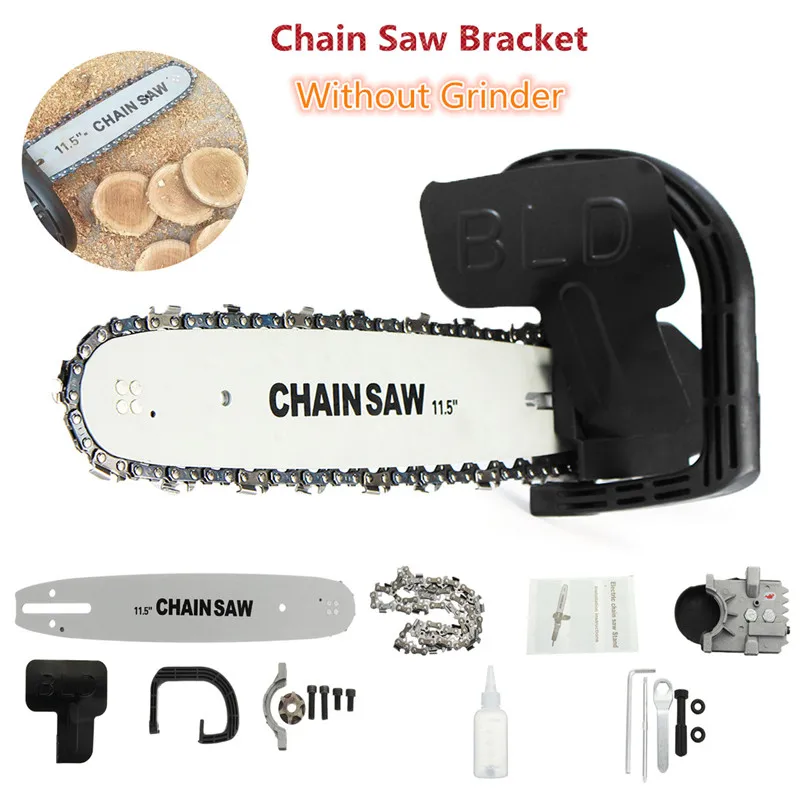 Chainsaw Bracket 1000 Вт, 11000 об/мин, 6 скоростей, регулируемая электрическая угловая шлифовальная машина 100+ M10, бензопила, деревообрабатывающий режущий кронштейн для цепной пилы, сменный шлифовальный станок - Цвет: Chainsaw Bracket
