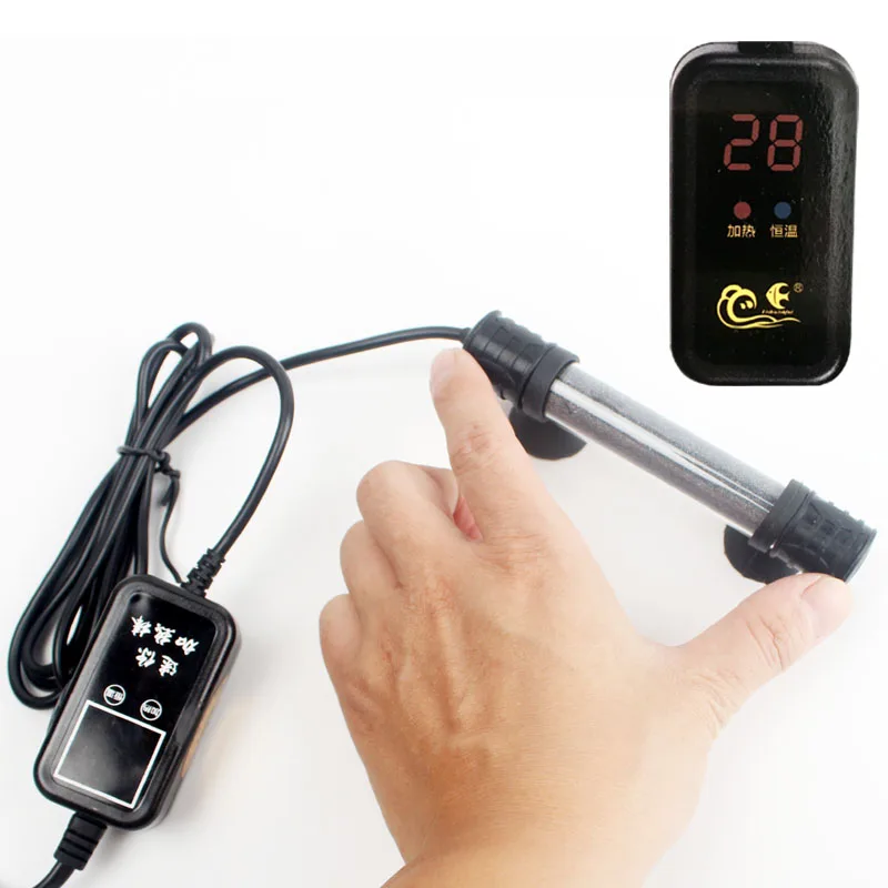 Мини-нагреватель для аквариума светодиодный нагреватель с цифровым дисплеем