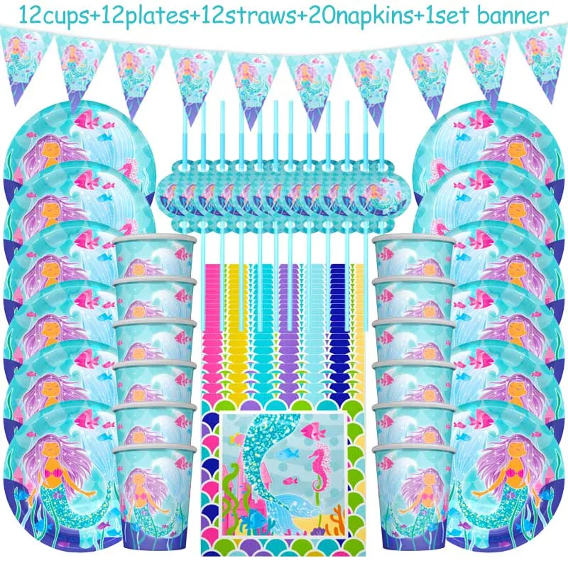 57 шт./компл. принадлежности для вечевечерние в стиле русалки свадебное украшение