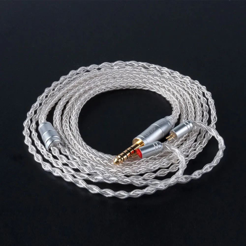 KBEAR 8 Core Upgraded Silver Plated Balanced Cable 2.5/3.5/4.4MM With MMCX/2pin/QDC Connector For KZ ZS10 ZSN Pro C12 ZSX BL-03