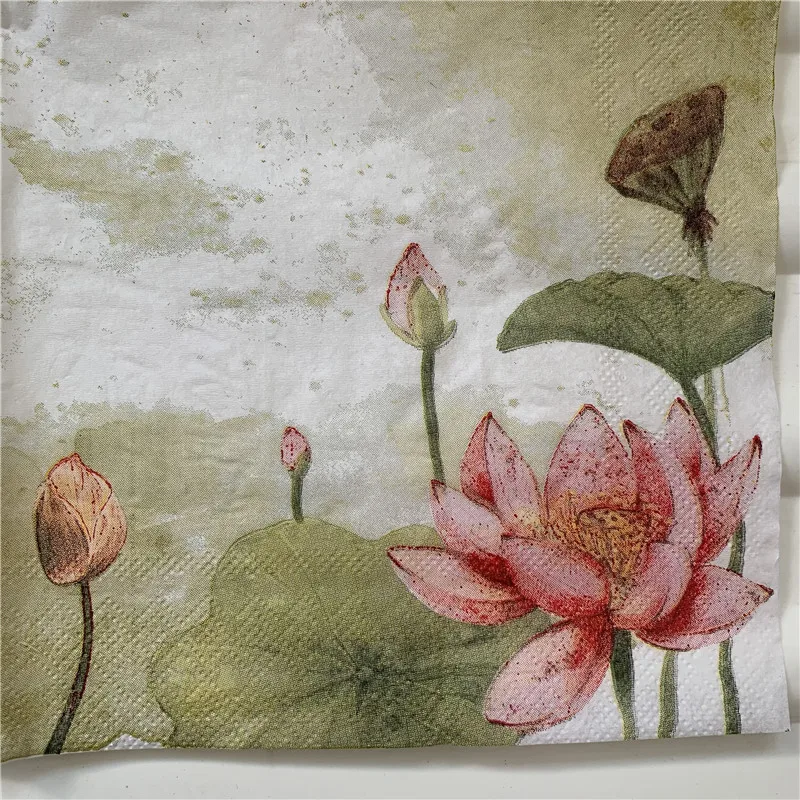 Рождественские винтажные салфетки бумага элегантная ткань цветок птица Бабочка