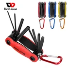 Мультитул WEST BIKING, инструменты для ремонта велосипеда, 11 в 1, цепной шестигранный спицевой ключ, Набор отверток, многофункциональные инструменты для шоссейного велосипеда, горного велосипеда