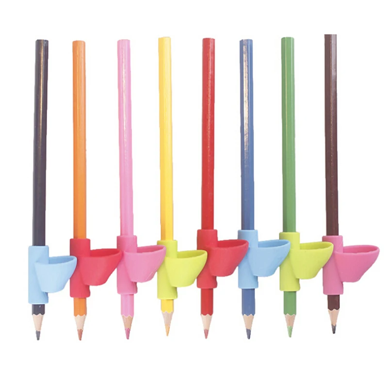 

Children Pencil Holder Correction Writing Hold Pen Grip Posture Tool Silicone Writing Posture Corrector Stationery Pen Holder