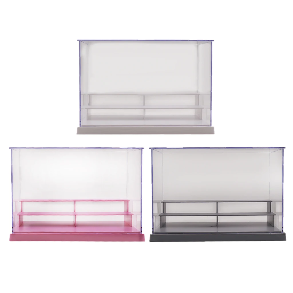 

Clear 3-Step Dustproof Display Case Jewelry Collectibles Protective Box
