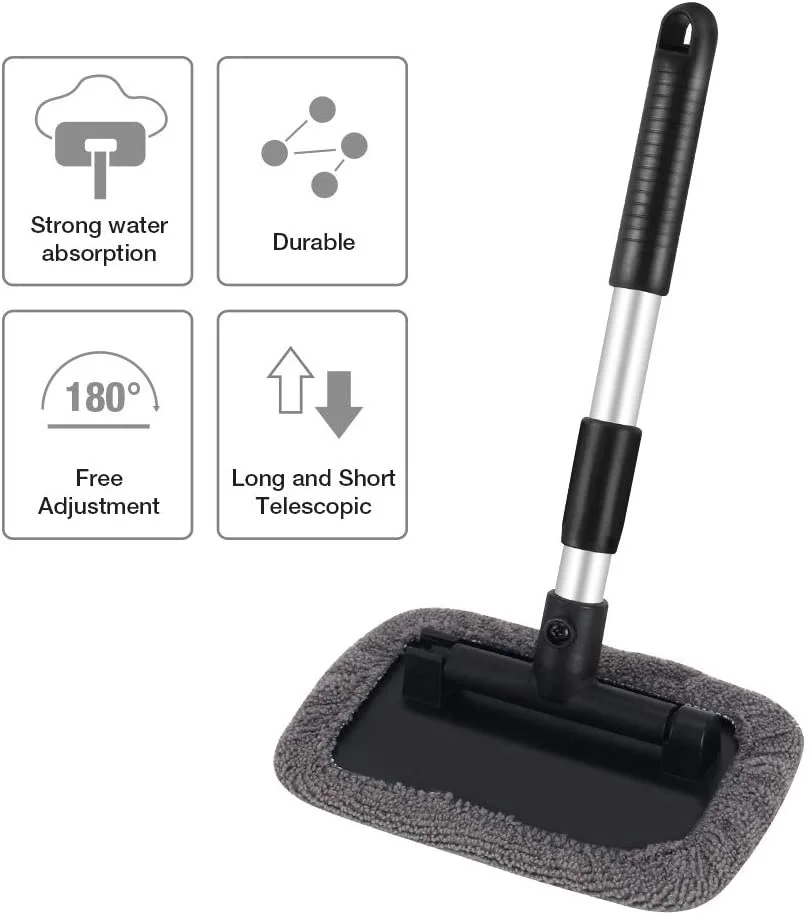 Щетка для мытья окон автомобиля стеклоочиститель из микрофибры с выдвижной