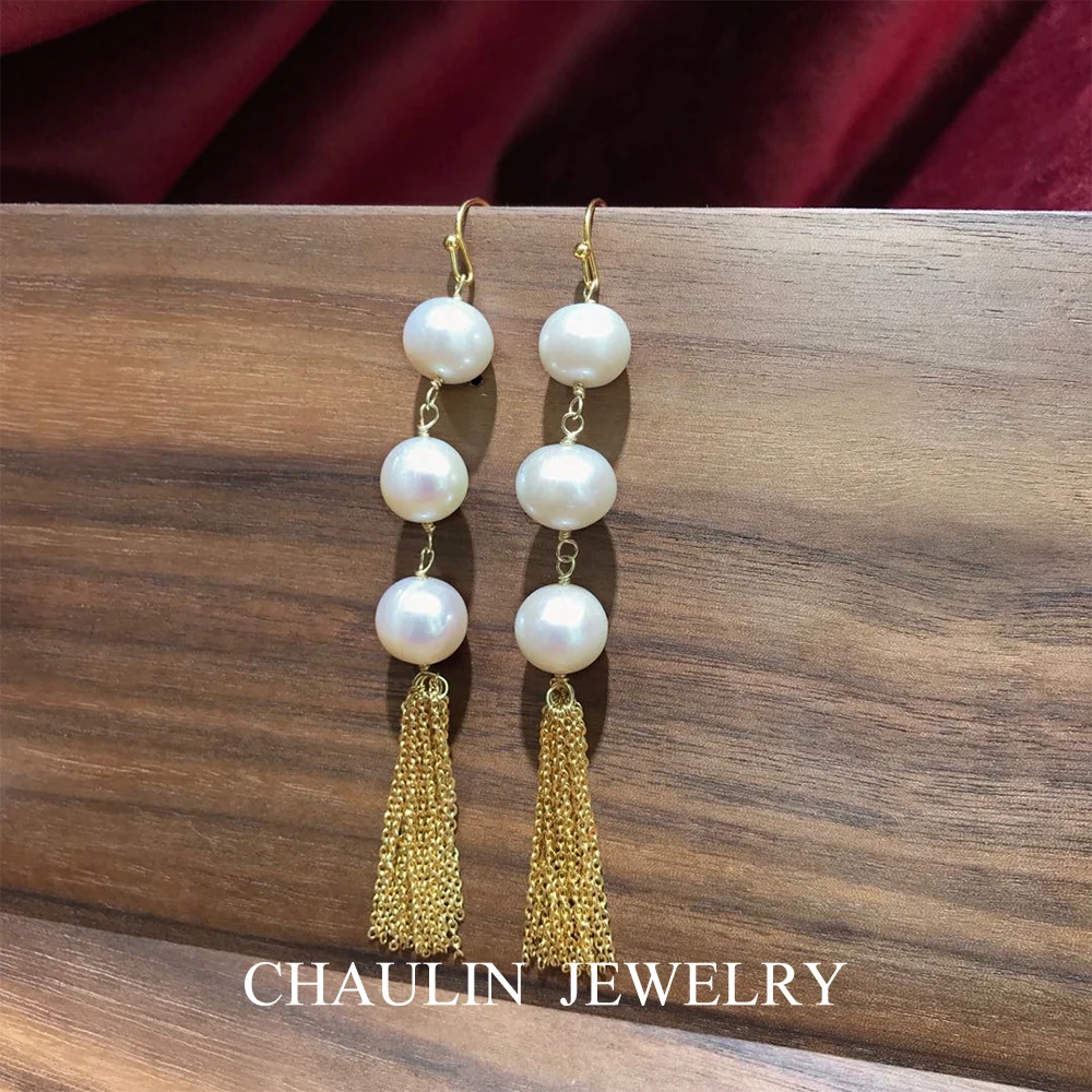 Женские серьги ручной работы из серебра 925 пробы с жемчугом|Серьги-подвески| |