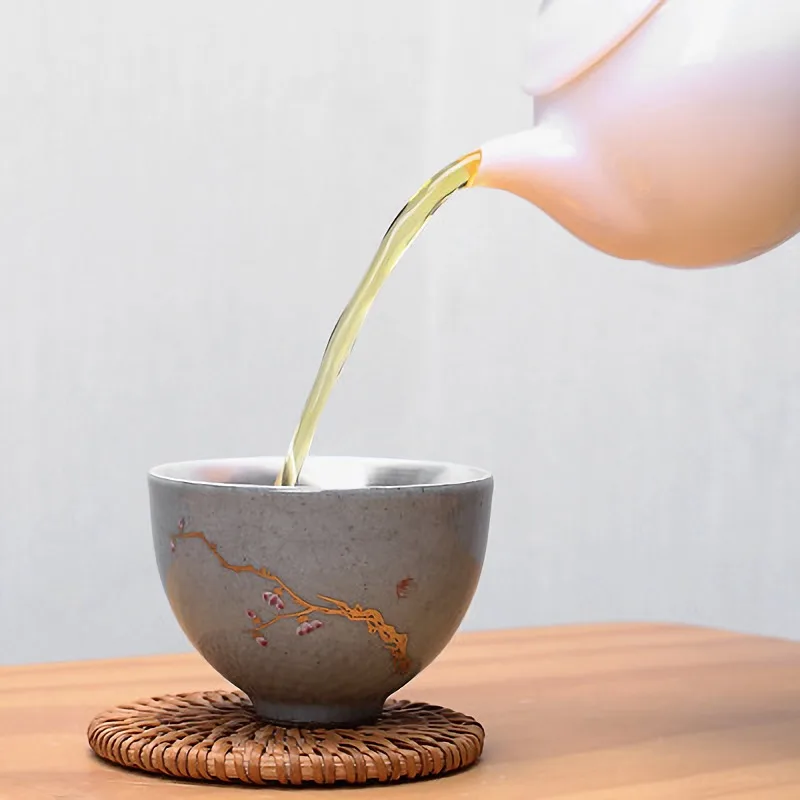 Винтажная чайная чашка в японском стиле ретро для чая с животными маленькая