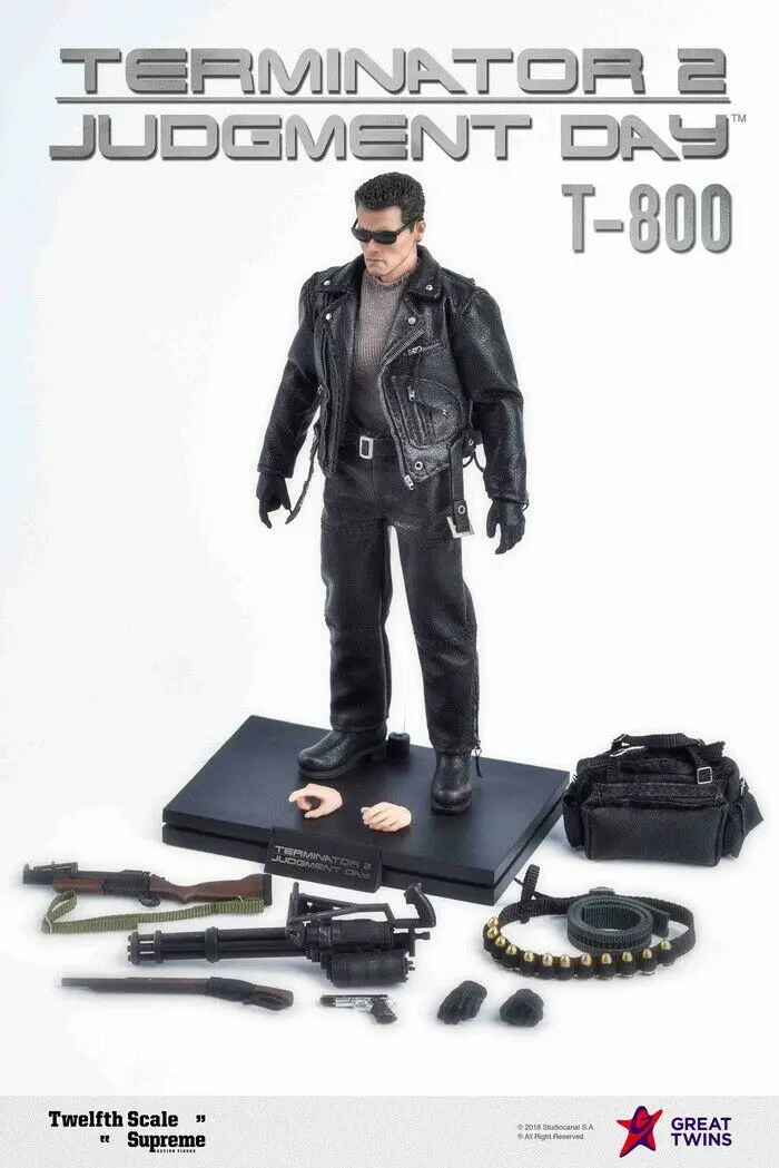 Отличная близнецов Терминатор 2: решение день T-800 Арнольд 1/12 рисунок | Игрушки и