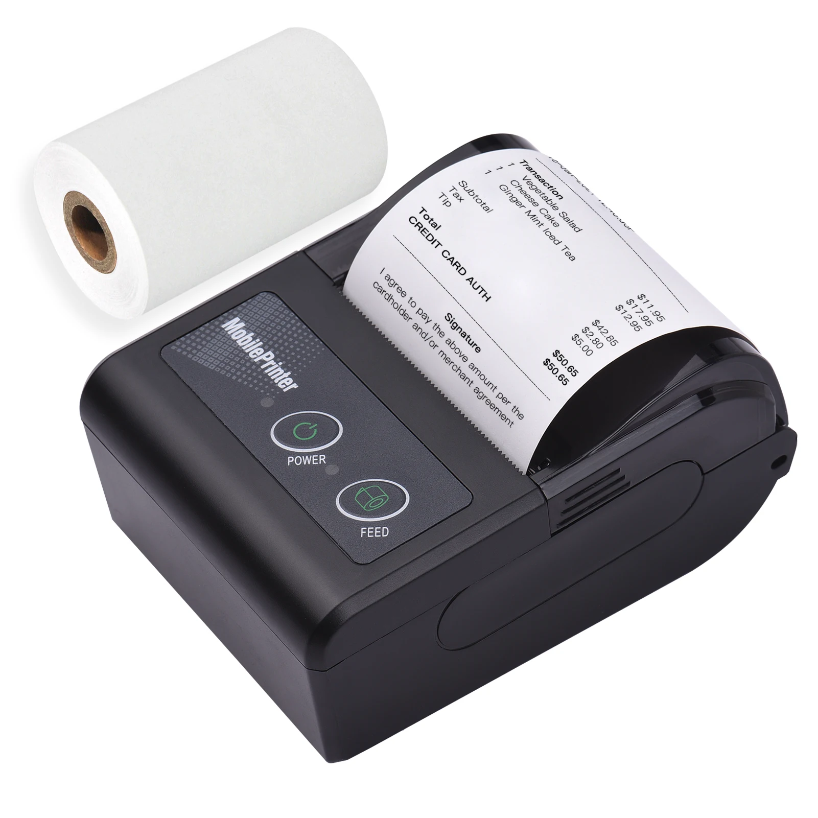 

58mm Mini Mobile POS Wireless Printer Portable 2 Inches BT Thermal Bill Receipt Printer Support ESC/POS Print Command for Store