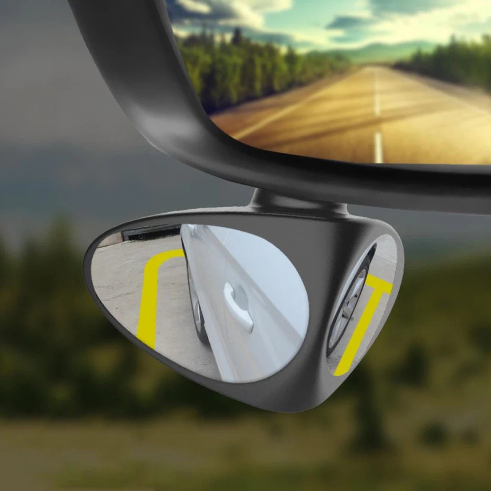 

2 In1 Car SUV Blind Spot Mirror Wide Angle 360 Rotation Adjustable Auxiliary Mirror Convex Rear View Exterior Parts Accessories