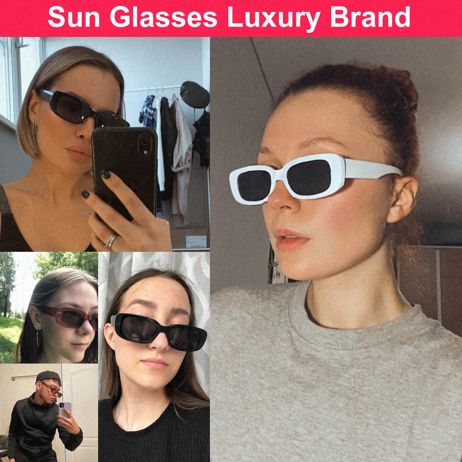 2021 Квадратные Солнцезащитные очки роскошные брендовые дорожные маленькие