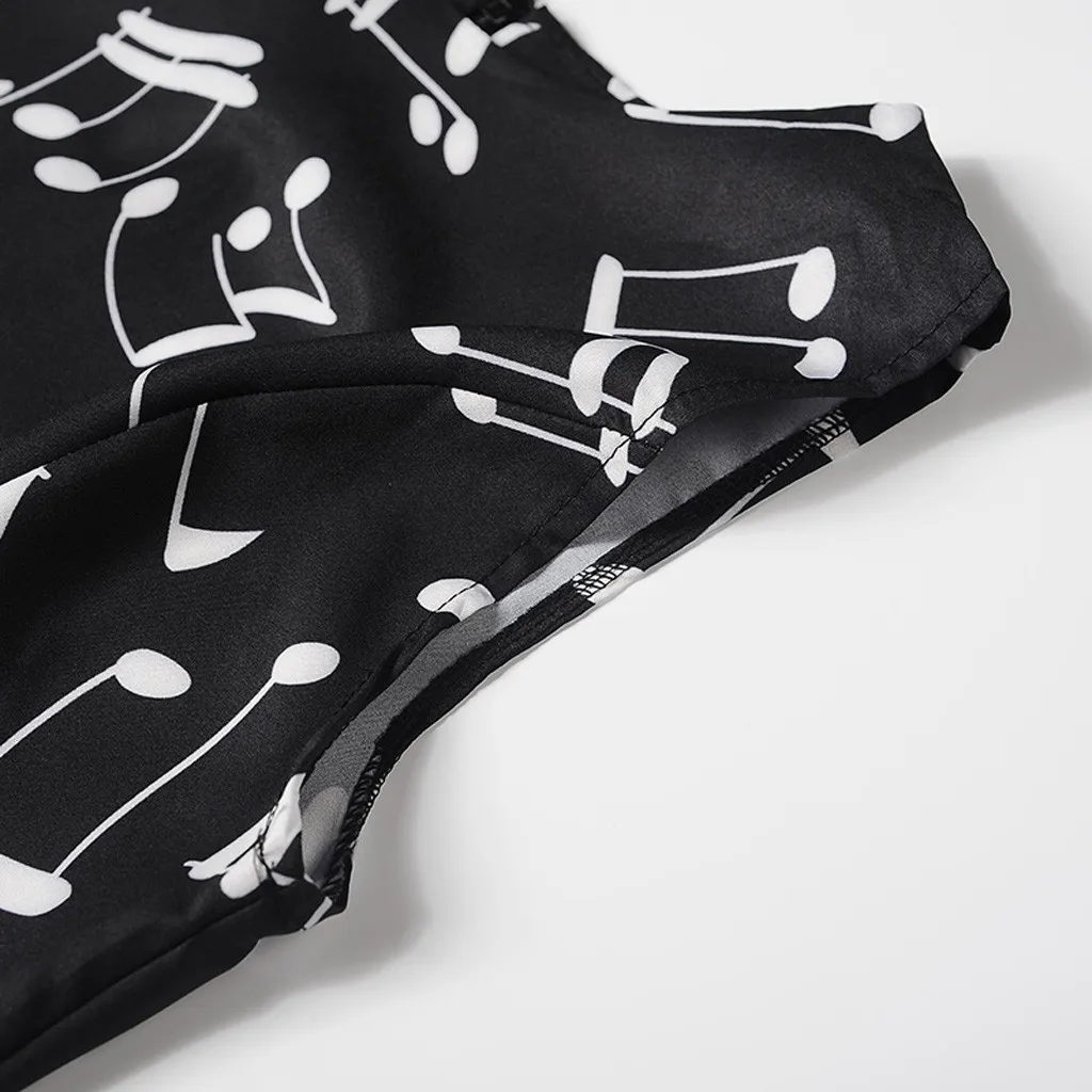 Вечернее платье для девочек без рукавов с винтажным принтом нот принцессы