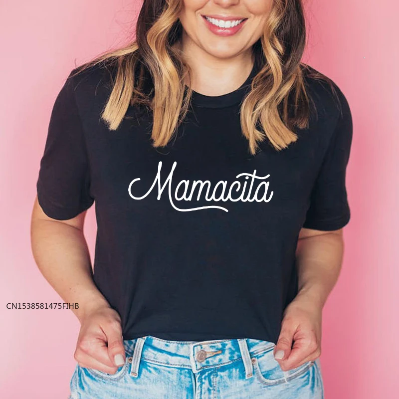 Футболка Mamacita, забавный подарок на день матери, футболка для женщин с коротким рукавом, топ для беременных, Прямая поставка