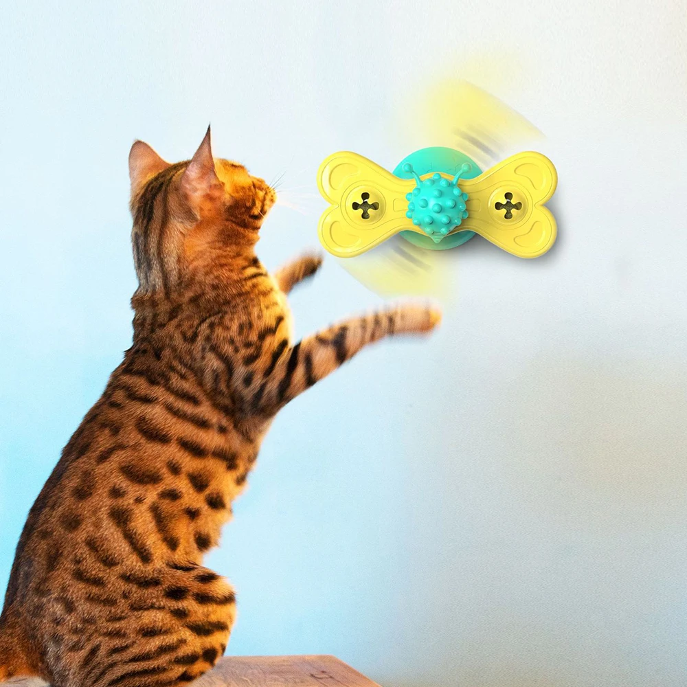 Игрушка для кошачьей мяты вращающаяся игрушка на присоске С Кошачьей