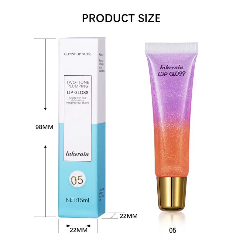 

New Two-tone Lip Gloss, Lasting Moisturizing and Moisturizing Gradient Color Hose Lip Glaze Liquid Lipstick Lipgloss Beauty