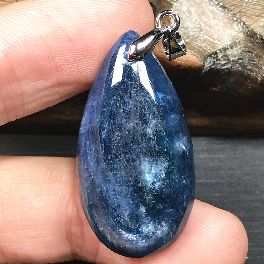 Ожерелье из натурального синего кианита подвеска ювелирные изделия для женщин