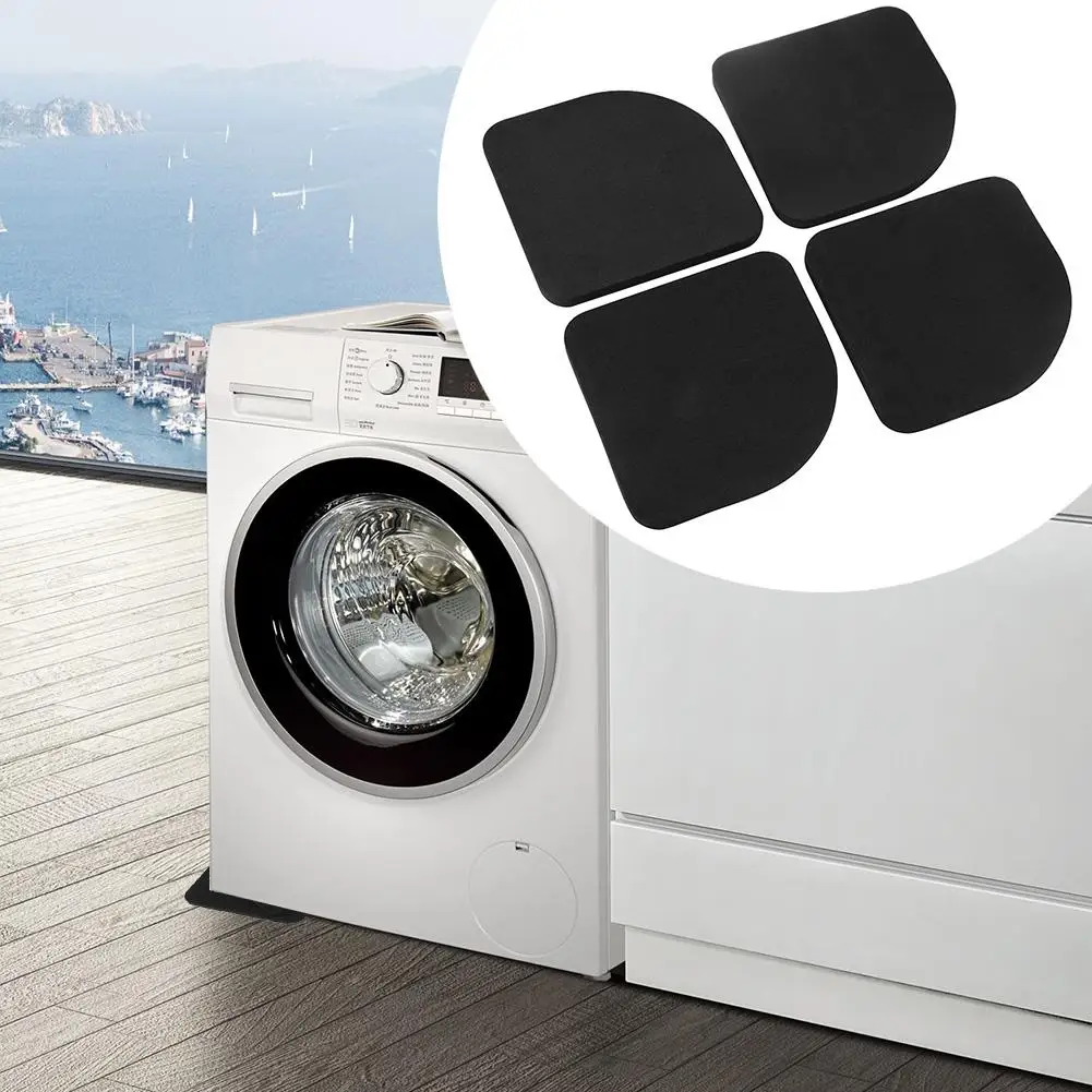 

4pcs/set Square Refrigerator Mute Shock Mat Washing Machine Anti Vibration Pad Reduces Noise and Vibration Furniture Hardware