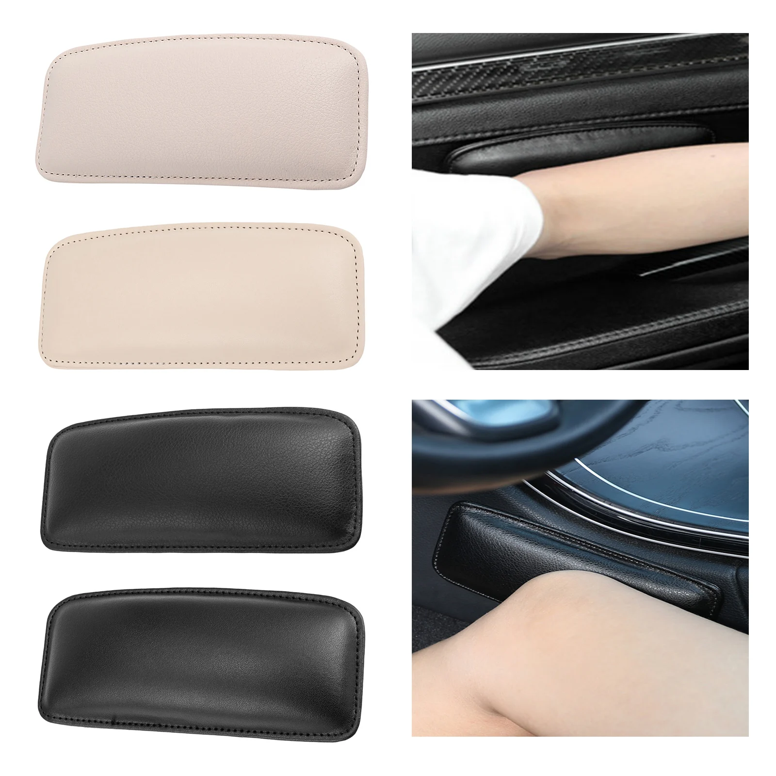 

Car Armrest Cushion Leg Pad Leather Seat Support Fully Rest for Long driving
