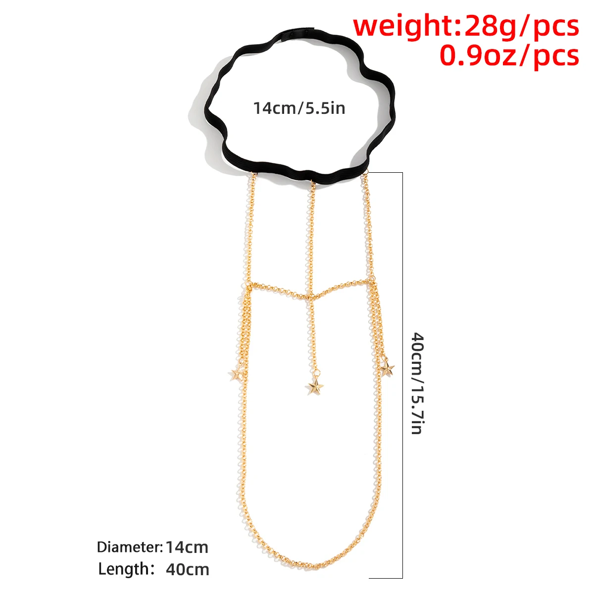 

Punk Gothic Sexy Gold Color Elastic Leg Chains Women New Fashion Geometric Star Long Tassel Pendant Temperament Body Jewelry