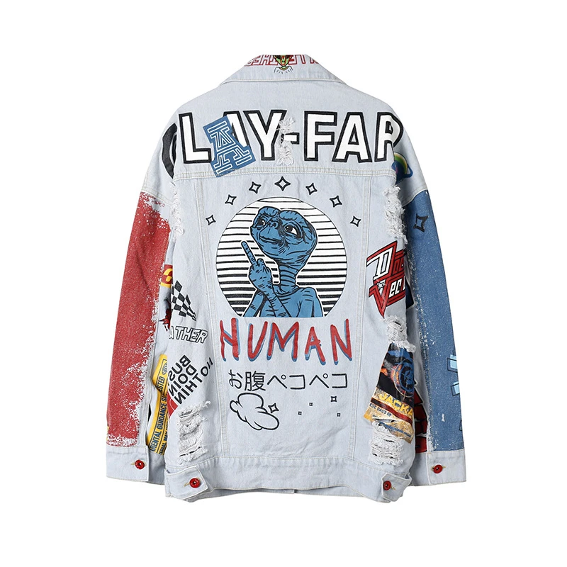 Женское джинсовое пальто QING MO оверсайз с отложным воротником и длинным рукавом