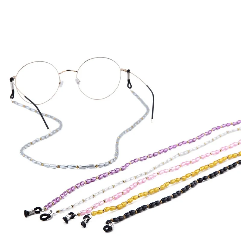

Fashion Reading Glasses Chain for Women Female Sunglasses Casual Colorful Imitation Pearl String Eyeglass Rope for Glasses Women