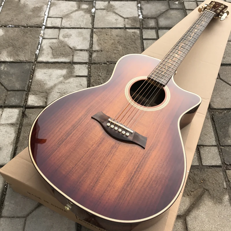 OEM акустическая гитара 6 струнная деревянная 41 дюйм бесплатная доставка|Гитары| |