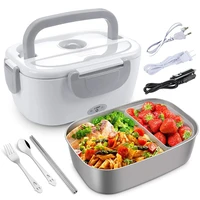 electric lunch box food heater warmer container stainless steel travel car work heating bento box 12v 24v 110v 220v us eu plug