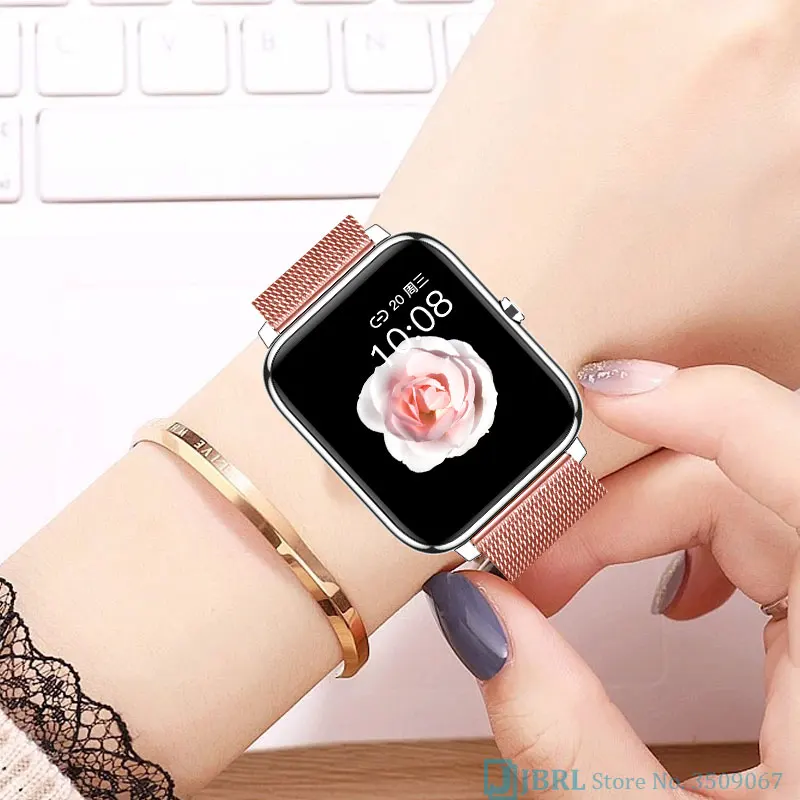 

Fashion Smart Watch Women Men Fitness Tracker Sports Smart Clock For Android IOS Waterproof Square Smartwatch Smart Clock Hours