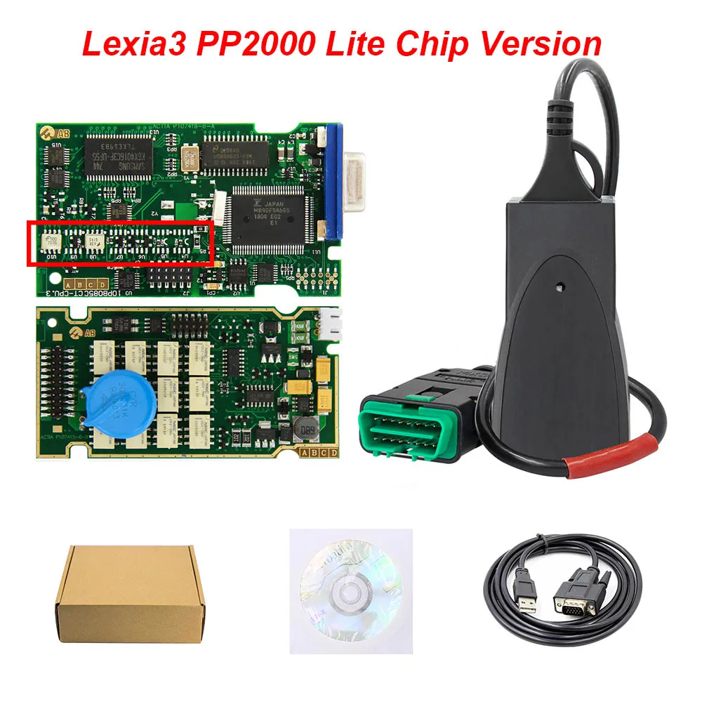 Lite Chip Lexia 3 PP2000 Полный Золотой чип 921815C Diagbox V7.83 для PSA LEXIA3 для Citroen/peugeot OBD OBD2 автомобильный диагностический сканер авто инструмент - Цвет: Lite Chip