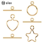 Застежки из 14-каратного золота для браслета, ожерелья, сердцакругазвезды соединители форм, фурнитура для самостоятельного изготовления ювелирных изделий 120, 14 кгс