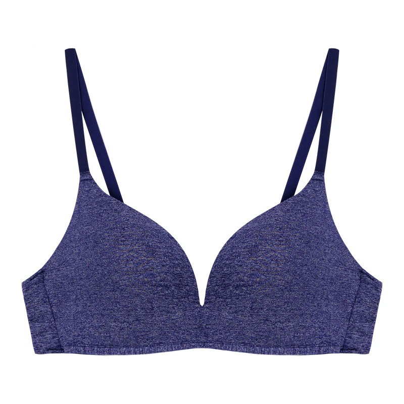 

Elovegirl Female Bra Wire Free Small Chest Gathered Thick Front Buckle Beauty Back Women Sexy Lace Underwear 3/4 Cup Wholesale