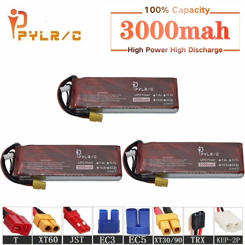 Высокая скорость 14 8 v 3000mAh литий полимерный Батарея для радиоуправляемого