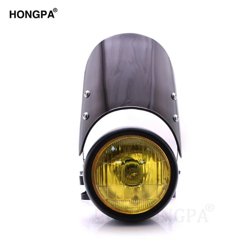 Universal Retro Motorcycle Vintage Cafe Racer headlight Fairing Windshield Bracket Mount headlamp Windscreen for Harley Bobber |