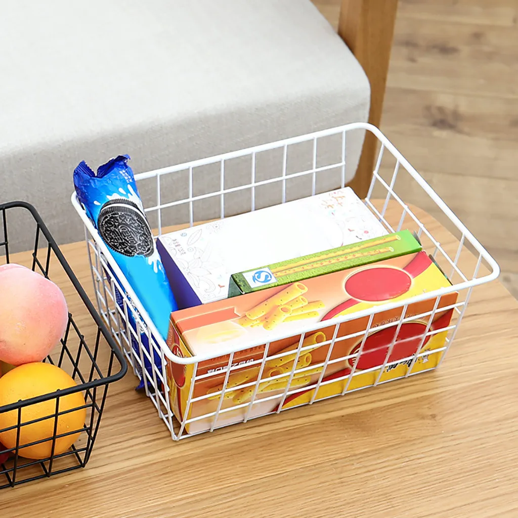 Железная проволочная корзина для хранения органайзер ванной/кухни/прачечных