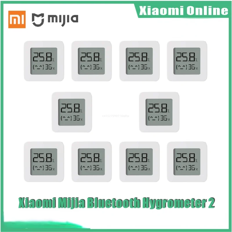 1 10pcs Xiaomi Mijia Bluetooth Thermometer 2 Wireless Smart Electric Digital Hygrometer Thermometer Work with Xiaomi Mijia APP